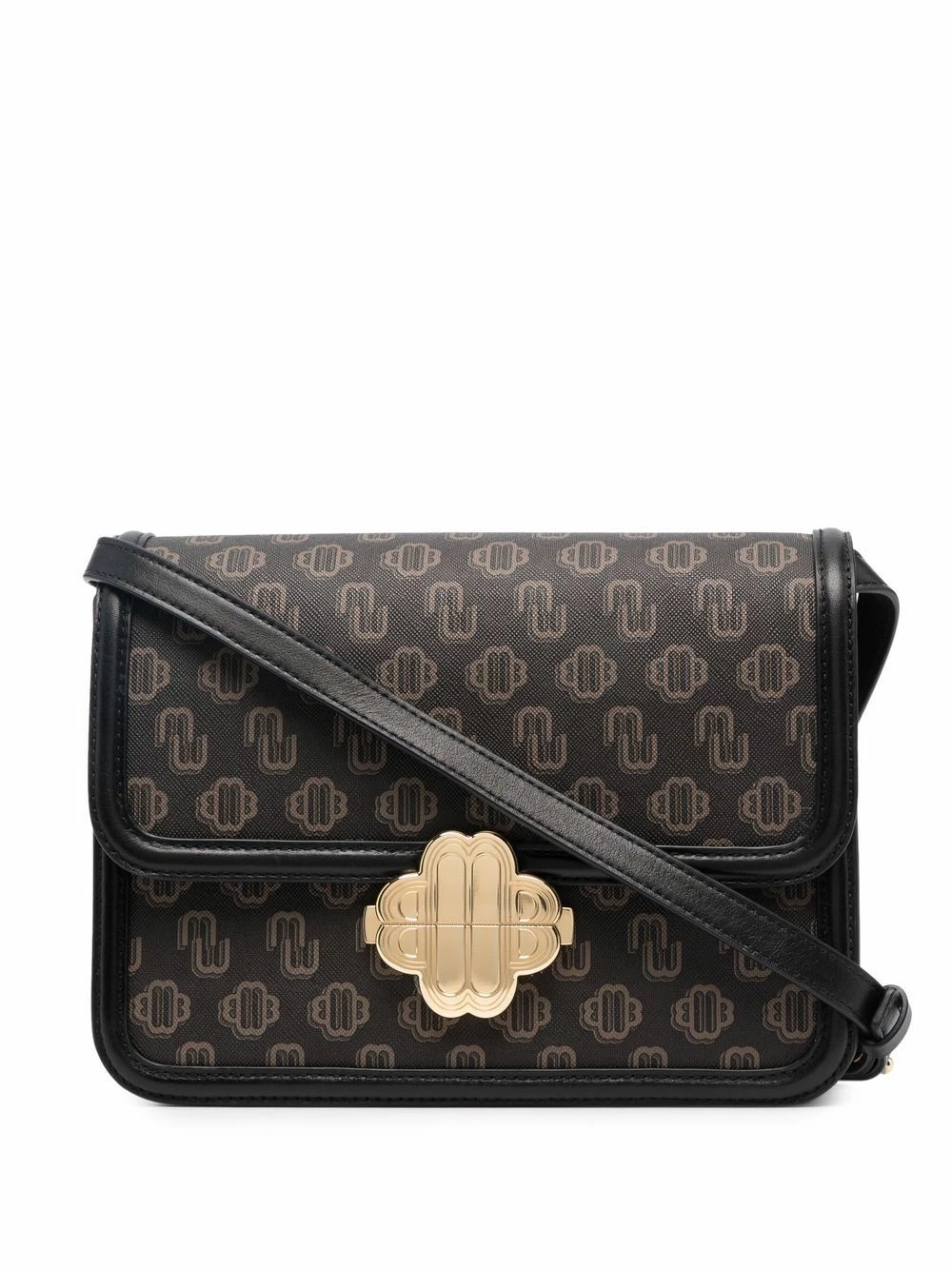 Maje Logo print leather shoulder bag shoulder bags of women 3 Maje logo-print leather shoulder bag