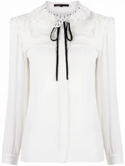 Maje Peter Pan collar long-sleeve shirt