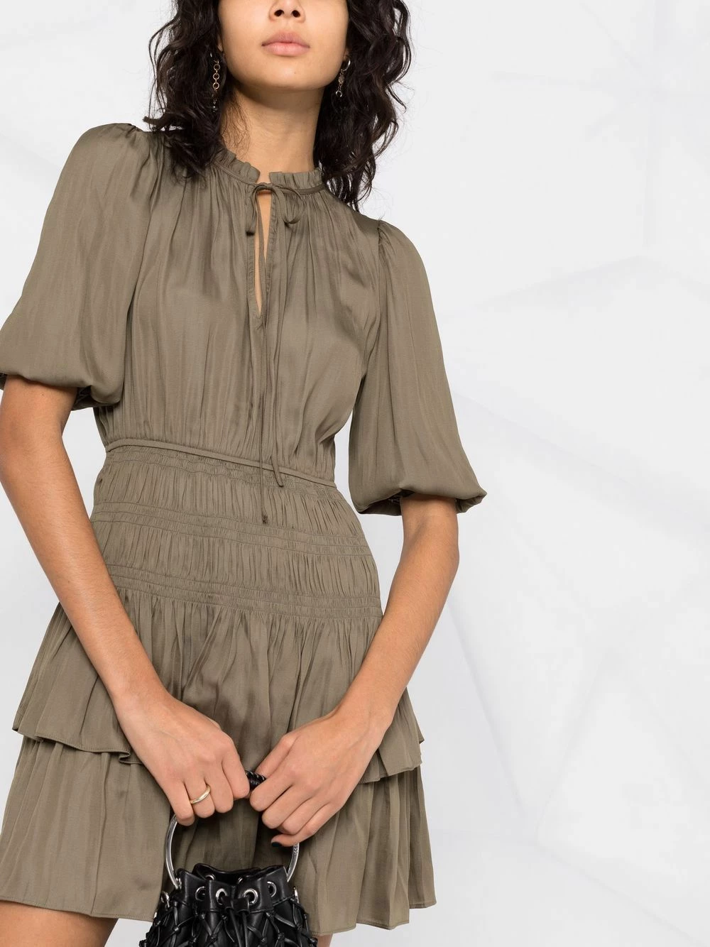 Maje Gathered tie neck dress day dresses of women 6 Maje gathered tie-neck dress