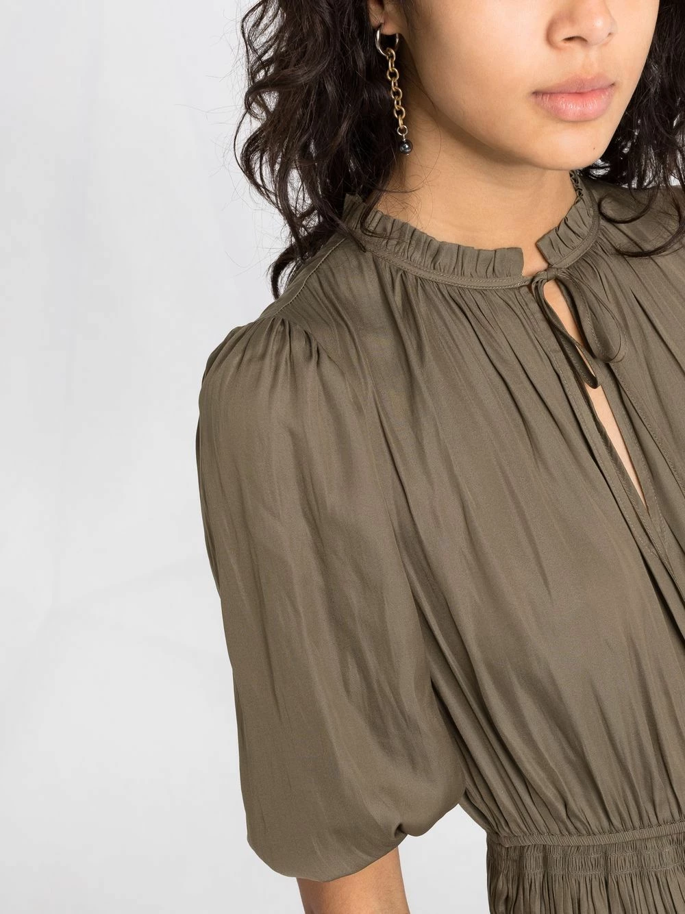 Maje Gathered tie neck dress day dresses of women 4 Maje gathered tie-neck dress