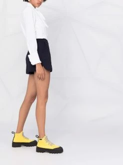 Maje high-waisted jacquard shorts