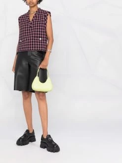 Maje checked sleeveless top