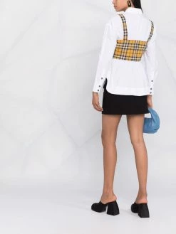 Maje plaid-check top