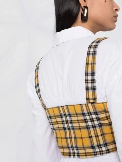 Maje plaid-check top