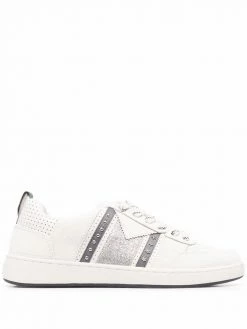 Maje Furious glitter studded low-top sneakers