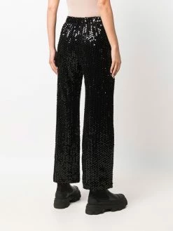 Maje embellished straight-leg trousers