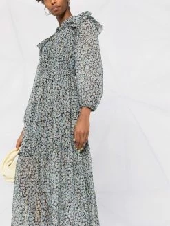 Maje Floral print tiered dress day dresses of women 12 Maje floral-print tiered dress