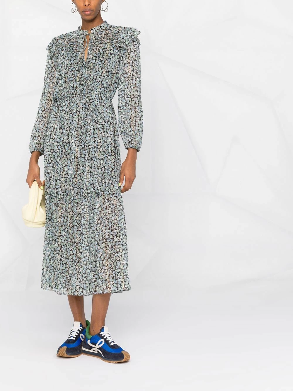 Maje Floral print tiered dress day dresses of women 4 Maje floral-print tiered dress