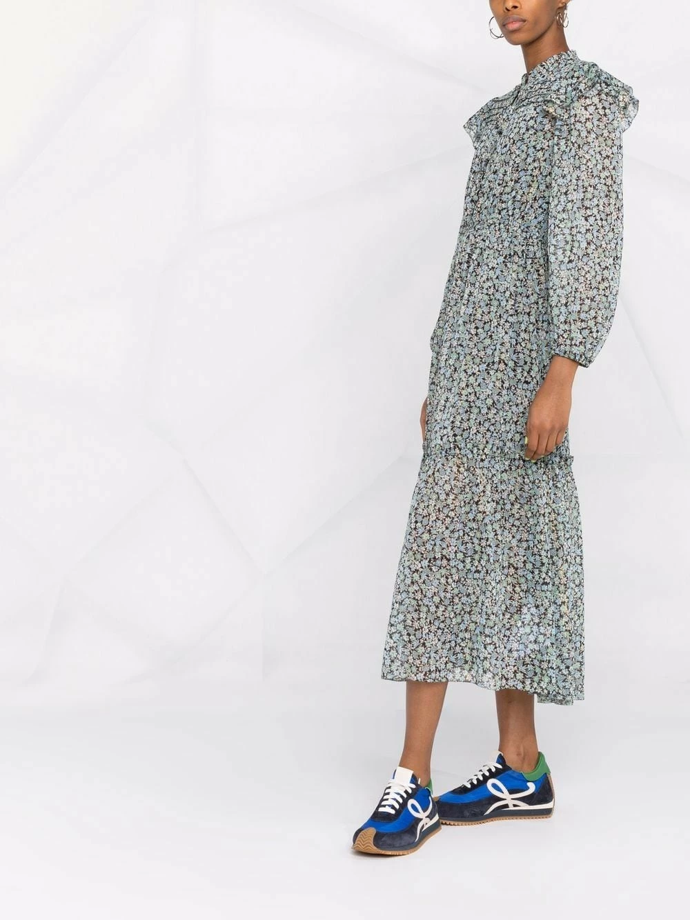 Maje Floral print tiered dress day dresses of women 8 Maje floral-print tiered dress