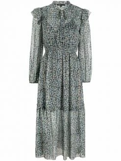 Maje floral-print tiered dress