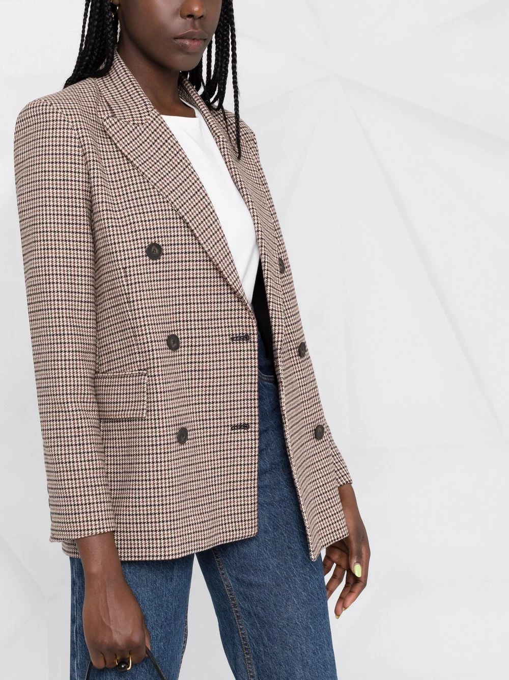 Maje Herringbone double breasted blazer jacket blazers of women 7 Maje herringbone double-breasted blazer jacket