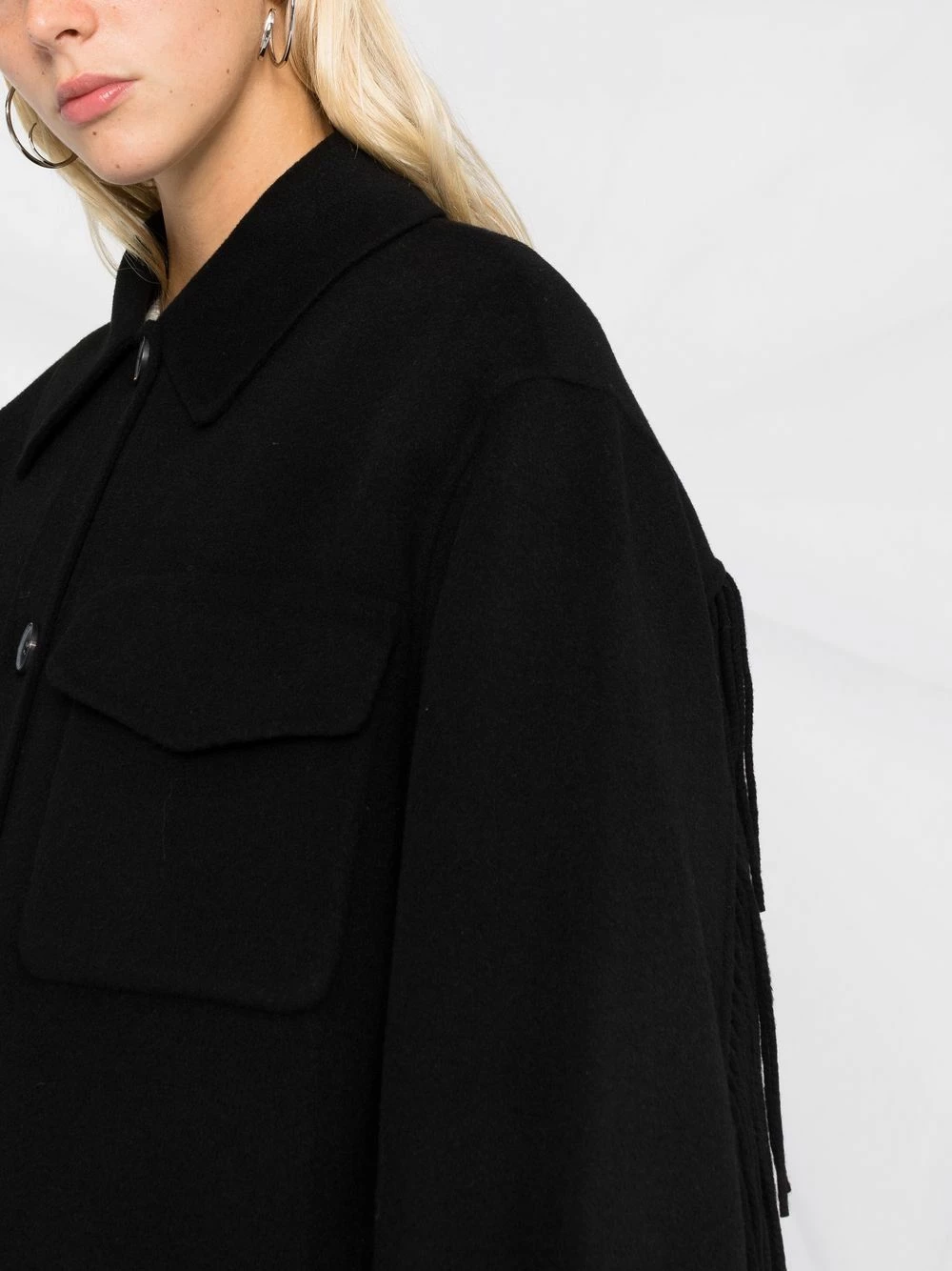 Maje Buttoned up wool coat single breasted coats of women 5 Maje buttoned-up wool coat