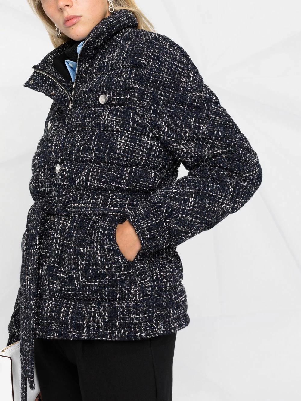 Maje Tweed padded zip up jacket tweed jackets of women 5 Maje tweed padded zip-up jacket