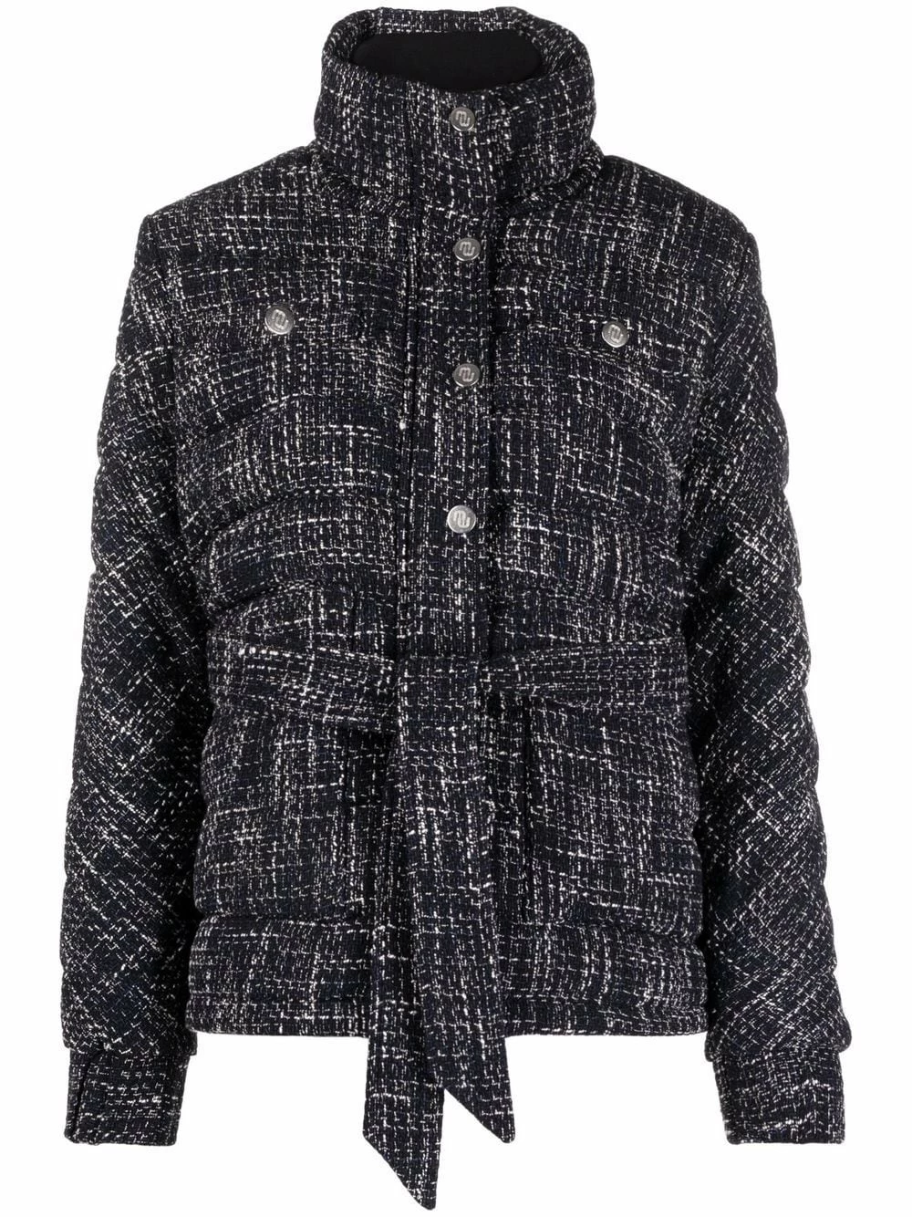 Maje Tweed padded zip up jacket tweed jackets of women 3 Maje tweed padded zip-up jacket