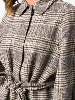 Maje Plaid check print coat single breasted coats of women 11 Maje plaid-check print coat