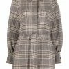 Maje Plaid check print coat single breasted coats of women 2 Maje plaid-check print coat
