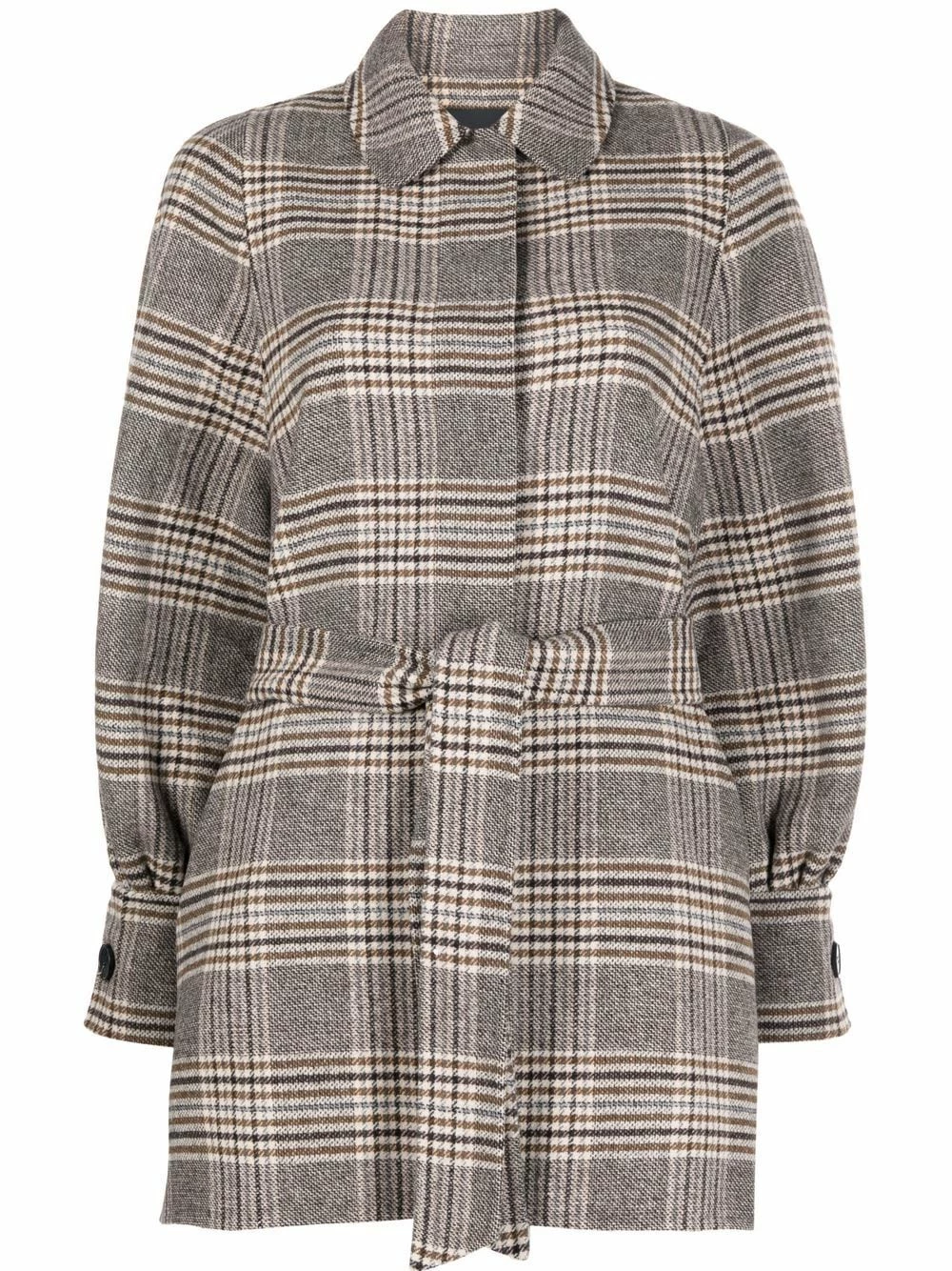 Maje Plaid check print coat single breasted coats of women 3 Maje plaid-check print coat