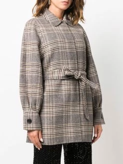 Maje Plaid check print coat single breasted coats of women 9 Maje plaid-check print coat