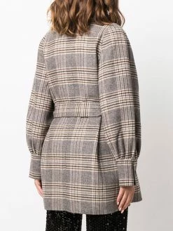 Maje Plaid check print coat single breasted coats of women 10 Maje plaid-check print coat