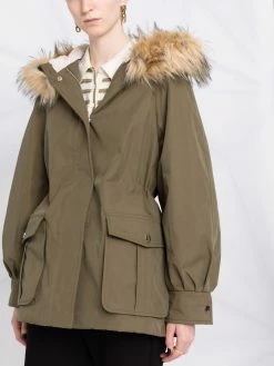 Maje Hooded fitted waist parka coat parkas of women 12 Maje hooded fitted-waist parka coat