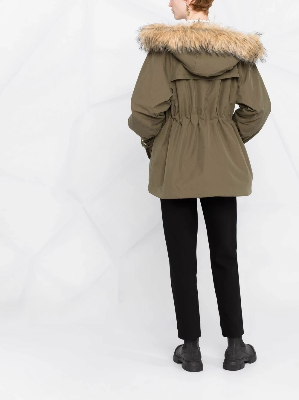 Maje Hooded fitted waist parka coat parkas of women 8 Maje hooded fitted-waist parka coat