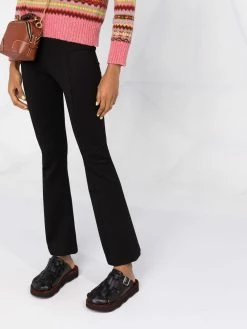 Maje high-waisted flared trousers