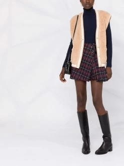 Maje ribbed-knit roll-neck top