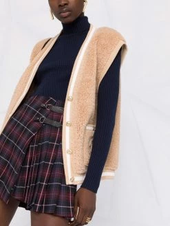 Maje ribbed-knit roll-neck top