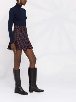 Maje ribbed-knit roll-neck top