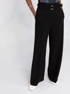 Maje Belted waist wide leg trousers high waisted pants of women 12 Maje belted-waist wide-leg trousers
