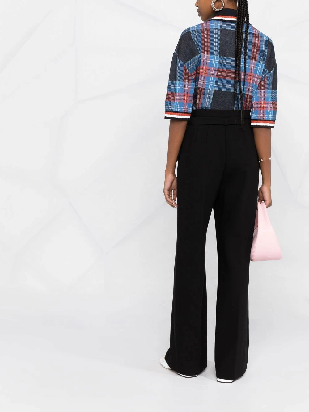 Maje Belted waist wide leg trousers high waisted pants of women 6 Maje belted-waist wide-leg trousers