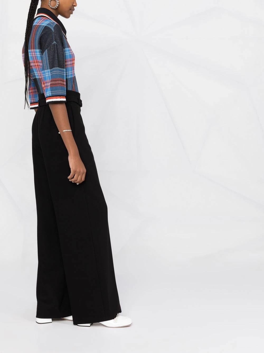 Maje Belted waist wide leg trousers high waisted pants of women 8 Maje belted-waist wide-leg trousers