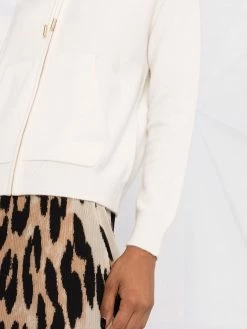 Maje zipped-up knit hoodie