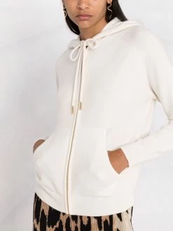 Maje zipped-up knit hoodie