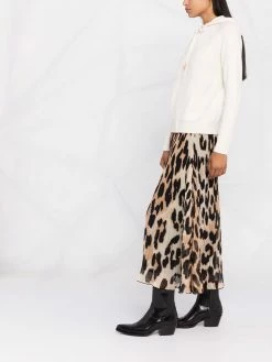 Maje zipped-up knit hoodie