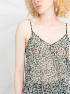 Maje floral-print semi-sheer shirt