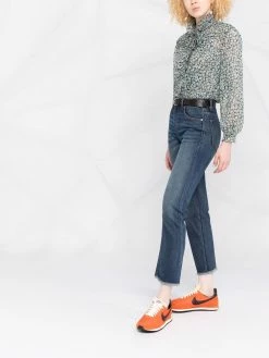 Maje floral-print semi-sheer shirt