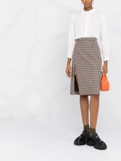 Maje ruffle-trim cotton shirt