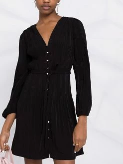 Maje V-neck knitted mini dress