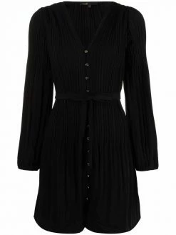 Maje V-neck knitted mini dress