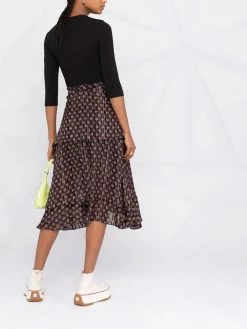 Maje trompe-l'oeil midi dress