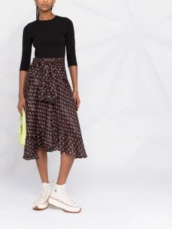 Maje trompe-l'oeil midi dress