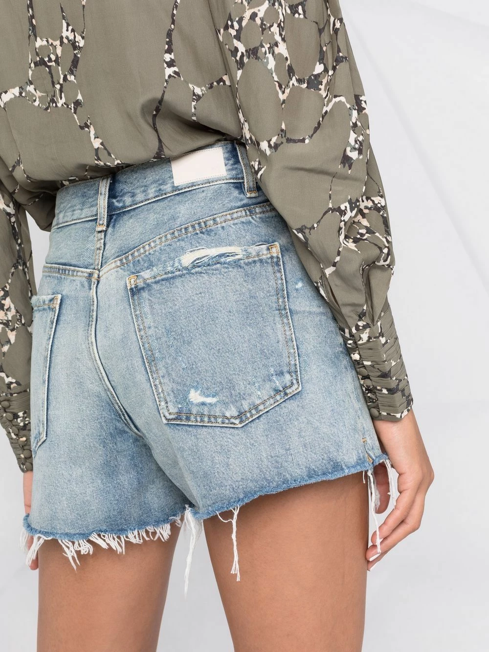 Maje Raw cut denim shorts denim skirts of women 5 Maje raw-cut denim shorts