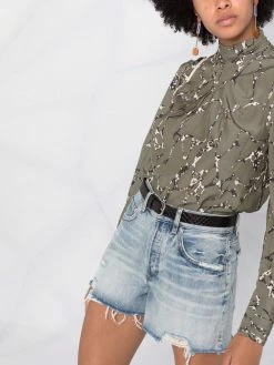 Maje Raw cut denim shorts denim skirts of women 12 Maje raw-cut denim shorts