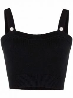 Maje pearl-applique top