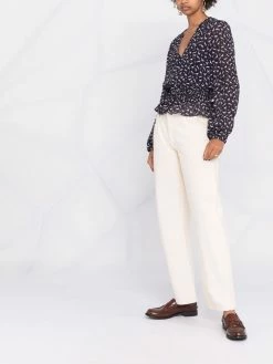 Maje horse print peplum blouse