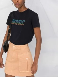 Maje timbale graphic-print t-shirt