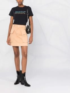 Maje timbale graphic-print t-shirt