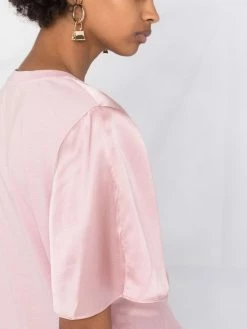 Maje Tanka crewneck silk T-shirt