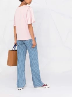 Maje Tanka crewneck silk T-shirt